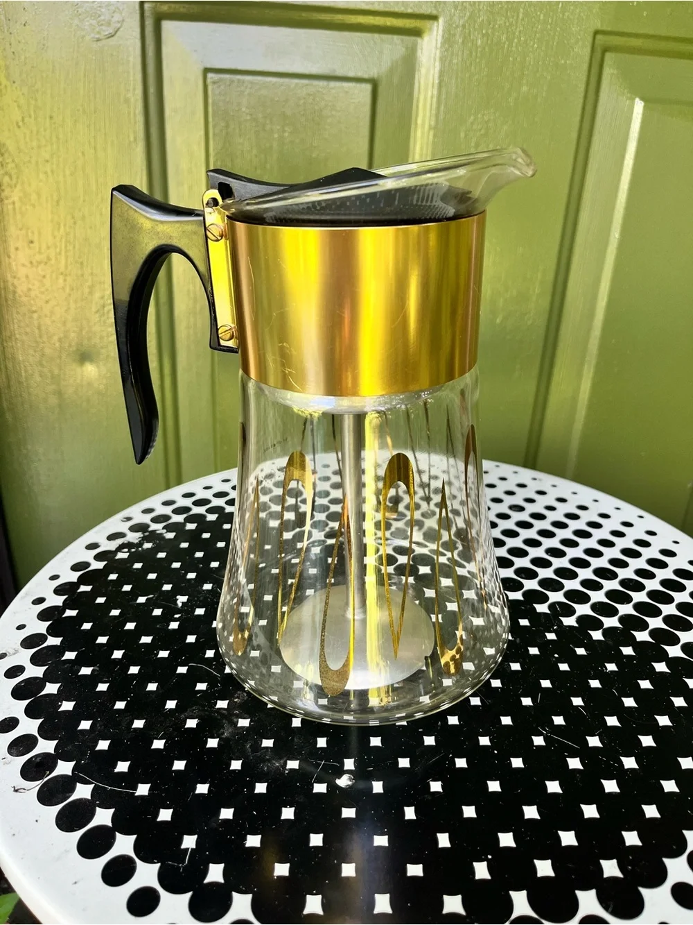 David Douglas flameproof glass percolator mid century